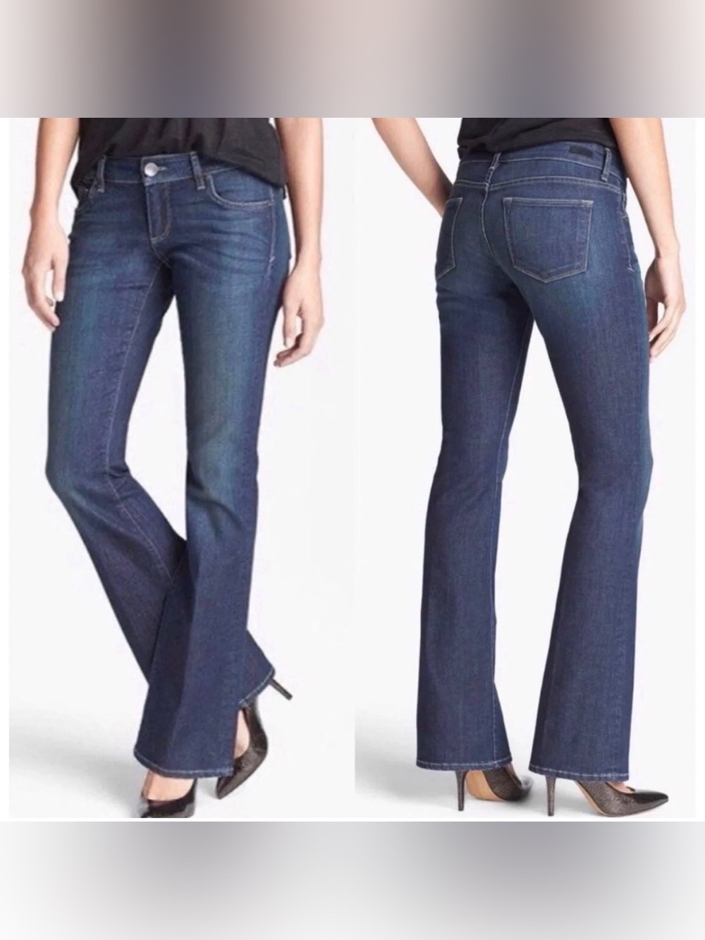 Kut From The Kloth Baby Bootcut Jeans Dark Wash Denim Plus Size 16W mid rise